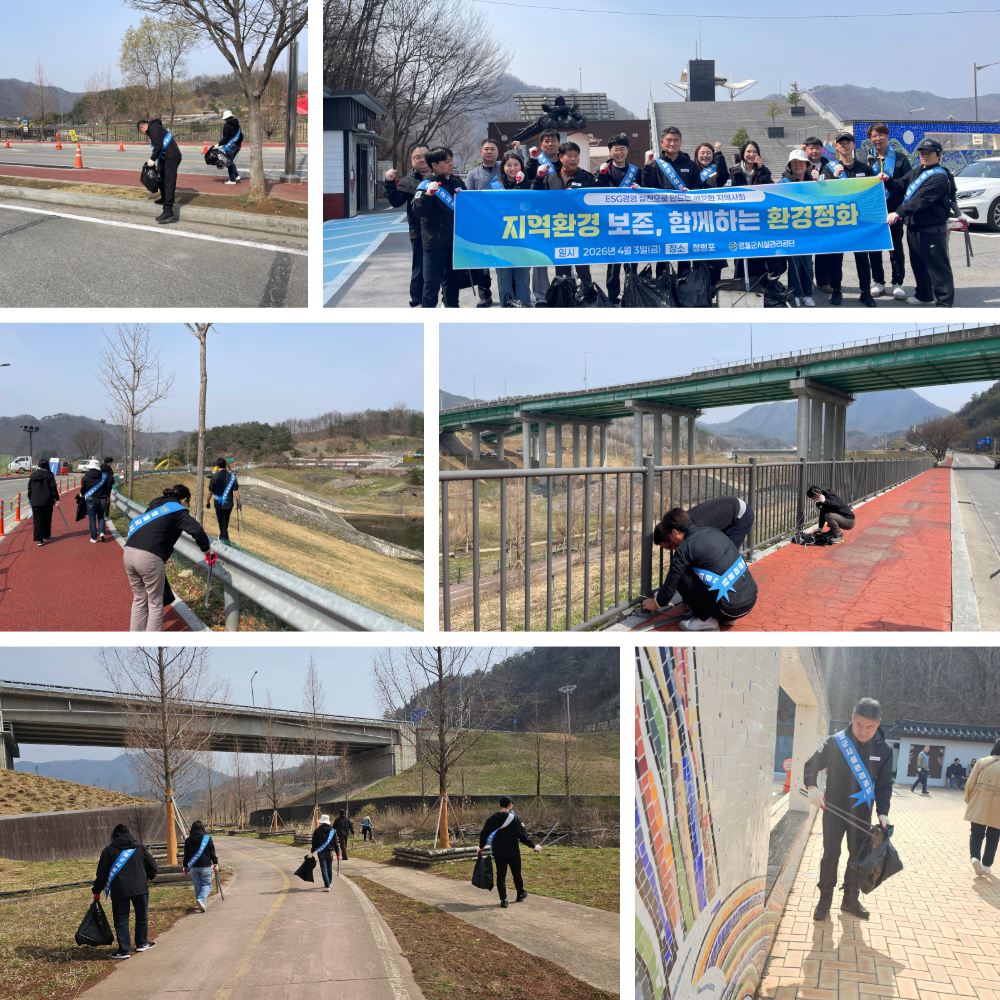 청령포 환경정화 활동 이미지