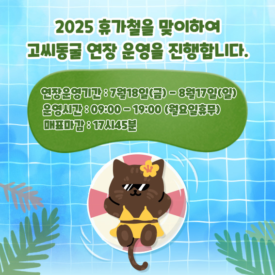 고씨굴 연장운영 안내